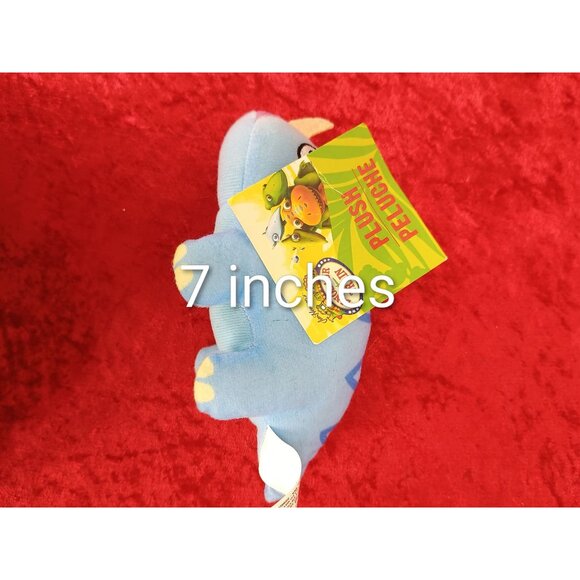 Jim Hensons Dinosaur Train Triceratops Plush Toy 7" Blue With Tags‎ - Picture 6 of 6